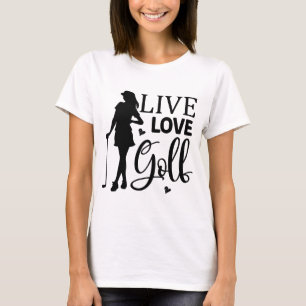 Niedliche Live-Liebe Golf Wortart T-Shirt