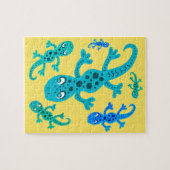Niedliche Lizard Geckos mit Spots Kinder Puzzle (Horizontal)