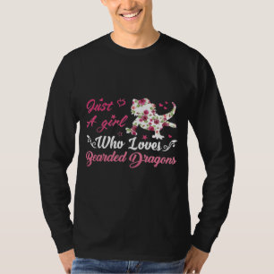 Niedliche Lizard nur ein Mädchen, das bärtige Drac T-Shirt