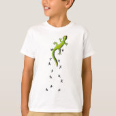 Niedliche Lizard Reptile mit Tracks Klettern Gecko T-Shirt (Vorderseite)