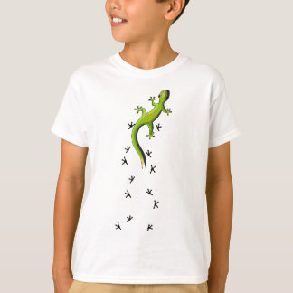 Niedliche Lizard Reptile mit Tracks Klettern Gecko T-Shirt