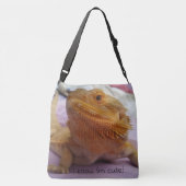 Niedliche Lizard Up Nahes Foto Print Tragetaschen Mit Langen Trägern (Rückseite)