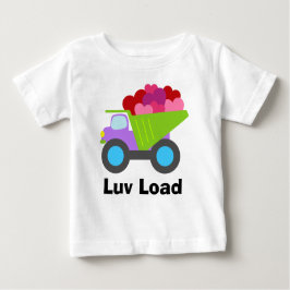 Niedliche LKW-Herzen Baby T-shirt
