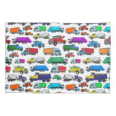 Niedliche Lkw-Illustrationen im Cartoon Kissenbezug (Rückseite)