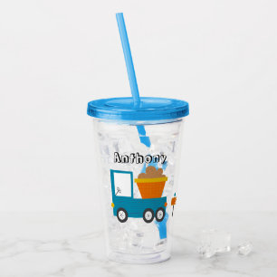 Niedliche LKW-Name Boys  Acryltrinkbecher