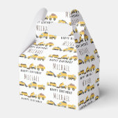 Niedliche LKWs Bau-LKWs Individuelle Name Geschenkschachtel (Rückseite)