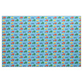 Niedliche LKWs Baukinder Müllkippe Stoff (Fat Quarter (45,7 x 55,9 cm))