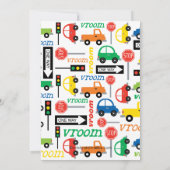 Niedliche LKWs & Cars Geburtstagsparty Einladung (Rückseite)