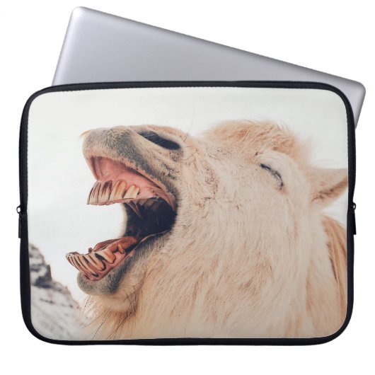 NIEDLICHE LLAMA ALPACA LAGHING LAPTOPSCHUTZHÜLLE (Vorderseite)