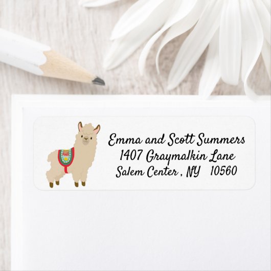 Niedliche Llama Alpaca-Tieradressen (Insitu)