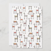 Niedliche Llama Baby Dusche Einladung (Rückseite)