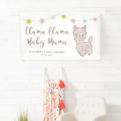 Niedliche Llama Baby Mama Dusche Banner (Insitu)