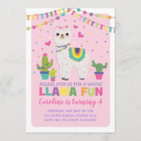 Niedliche Llama Geburtstagsparty Girly Fiesta Alpa