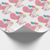 Niedliche Llama Kind Worte sind wichtig Geschenkpapier (Ecke)