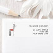 Niedliche Llama-Rücksendeadresse (Insitu)