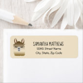 Niedliche Llama-Rücksendeadresse (Insitu)