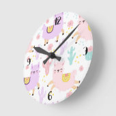 Niedliche Llamas-Acrylwand Runde Wanduhr (Winkel)