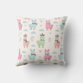 Niedliche Llamas Alpacas Kissen (Rückseite)