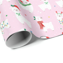 Niedliche Llamas bereit für Weihnachten auf hellro