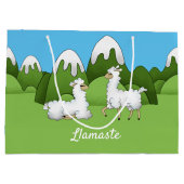 Niedliche Llamas Große Geschenktüte (Rückseite)