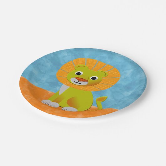 Niedliche Löcher im Hintergrund Pappteller (Schrägansicht)