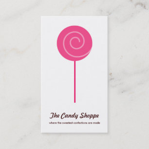 Niedliche Lollipop Candy Shoppe Business Cards Visitenkarte
