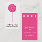 Niedliche Lollipop Candy Shoppe Business Cards Visitenkarte (Vorne/Hinten)