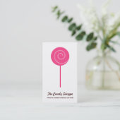 Niedliche Lollipop Candy Shoppe Business Cards Visitenkarte (Stehend Vorderseite)