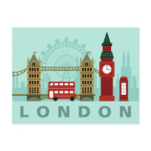 Niedliche Londoner Illustrationskarte
