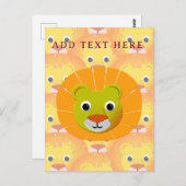 Niedliche Lötwand über Vintages Druckmuster Postkarte (Vorne/Hinten)