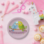 Niedliche Love Birds Papier-Teller Pappteller (Party)