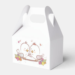 Niedliche Lovebirds Love Birds Pink Wedding Party Geschenkschachtel