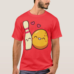 Niedliche Lovestruck Bowling Button und Ball T-Shirt
