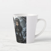 Niedliche Lowbrow Girl Latte Cup Milchtasse (Rechts)