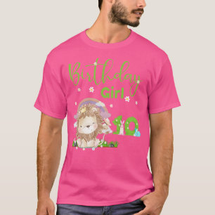 Niedliche Löwe 10. Geburtstagskarte T-Shirt