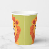 Niedliche Löwe Face Safari Wilder Dschungel Geburt Pappbecher (Rechts)