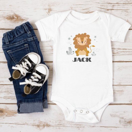 Niedliche Löwe individuell angepasst Baby Strampler