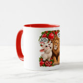 Niedliche Löwe & Lamm Tasse (Vorderseite Links)
