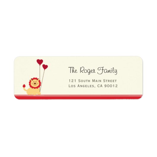 Niedliche Löwe mit Balloon Herz Valentine (Vorne)