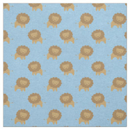 Niedliche Löwen auf Baby Blue Stoff