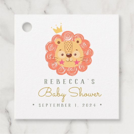 Niedliche Löwendusche Geschenkanhänger (Vorderseite)