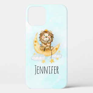 Niedliche Löwenfischerei auf dem Mond Case-Mate iPhone Hülle