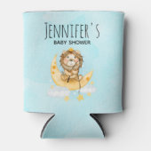 Niedliche Löwenfischerei auf dem Mond Dosenkühler (Vorderseite)