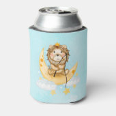 Niedliche Löwenfischerei auf dem Mond Dosenkühler (Kanne Rückseite)