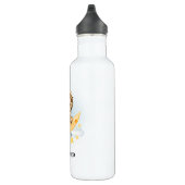 Niedliche Löwenfischerei auf dem Mond Edelstahlflasche (Rechts)