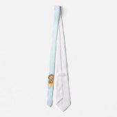 Niedliche Löwenfischerei auf dem Mond Krawatte (Rückseite)