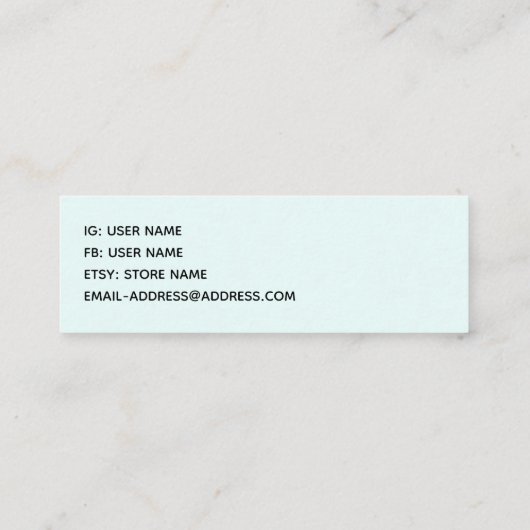 Niedliche Löwenfischerei auf dem Mond Mini Visitenkarte (Rückseite)