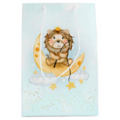 Niedliche Löwenfischerei auf dem Mond Mittlere Geschenktüte (Vorderseite)