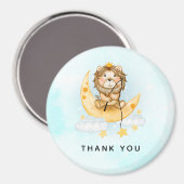 Niedliche Löwenfischerei auf dem Mond Vielen Dank Magnet (Vorderseite/Rückseite)