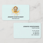 Niedliche Löwenfischerei auf dem Mond Visitenkarte (Vorne/Hinten)